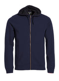 Clique Classic Hoodie Full Zip. Mens Contrast Colour Heavyweight Hoodie. 6 Colours XS-5XL - Hoodie - Logo Free Clothing