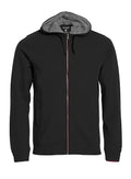 Clique Classic Hoodie Full Zip. Mens Contrast Colour Heavyweight Hoodie. 6 Colours XS-5XL - Hoodie - Logo Free Clothing
