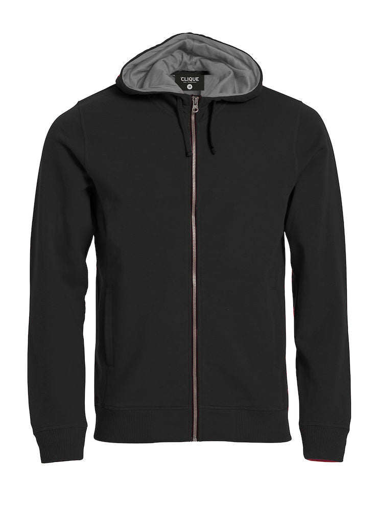 Clique Classic Hoodie Full Zip. Mens Contrast Colour Heavyweight Hoodie. 6 Colours XS-5XL - Hoodie - Logo Free Clothing
