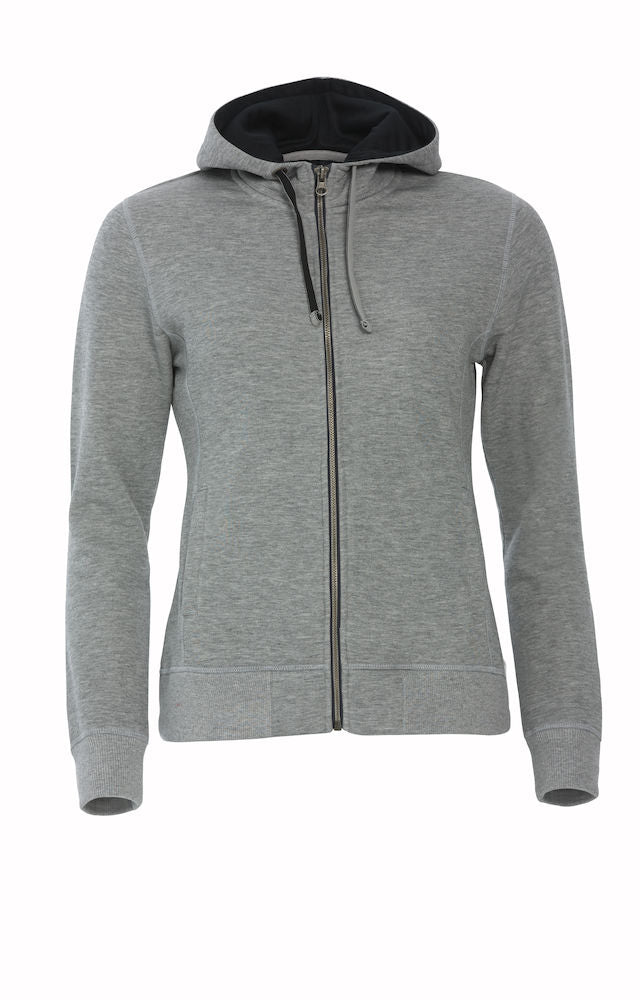 Clique Classic Hoodie Full Zip. Ladies Contrast Colour Heavyweight Hoodie. 8 Colours XS-2XL - Hoodie - Logo Free Clothing