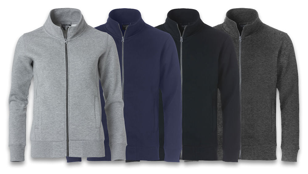 Clique Classic Cardigan Mens. Heavyweight Zipped Sweatshirt. 5 Colours. XS-5XL - Sweatshirt - Logo Free Clothing
