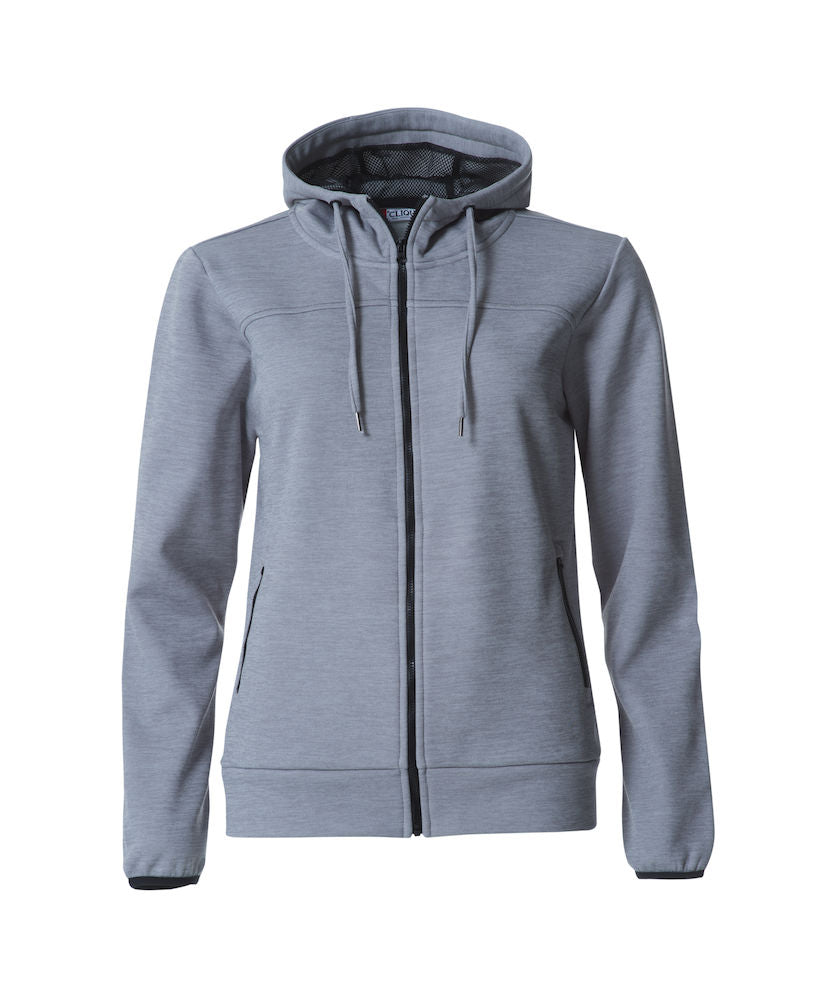 Clique Ottawa Ladies Hoodie. Melange Effect, Hidden Earphone Loops, 4 Colours XS-3XL - Hoodie - Logo Free Clothing