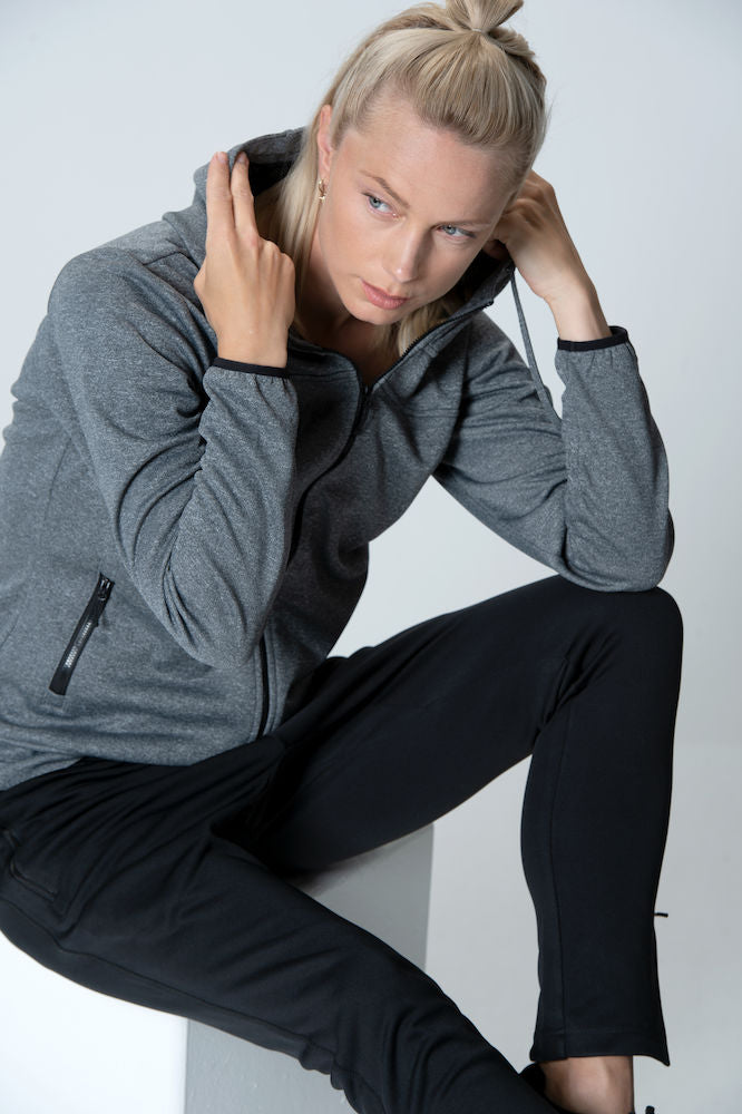 Clique Ottawa Ladies Hoodie. Melange Effect, Hidden Earphone Loops, 4 Colours XS-3XL - Hoodie - Logo Free Clothing