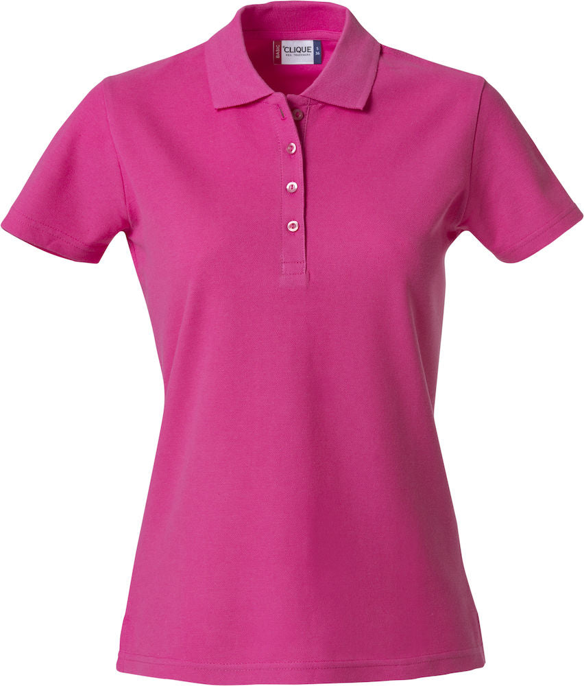 Clique Basic Ladies Polo Shirt | Cotton Polo Top | Flat Knit Collar | 16 Colours | XS-2XL - Polo Shirt - Logo Free Clothing