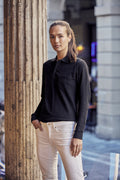 Clique Long Sleeve Pocket Polo Shirt. Relaxed Unisex Fit. 6 Colours XS-4XL - Polo Shirt - Logo Free Clothing