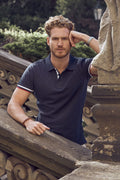 Clique Newton Mens Cotton Polo Shirt. Contrast Colour Collar. 6 Colours. XS-3XL. - Polo Shirt - Logo Free Clothing