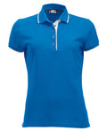 Clique Seattle Ladies Polo Shirt. Pure Cotton 2 tone, Mid weight. 3 Colours S-XL - Polo Shirt - Logo Free Clothing