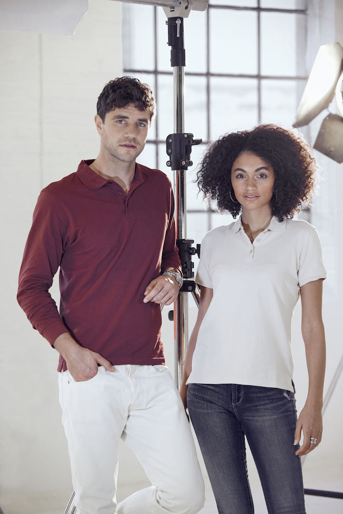 Clique Marion Ladies Long Sleeve Polo Shirt Medium Weight. 11 Colours. XS-2XL. - Polo Shirt - Logo Free Clothing