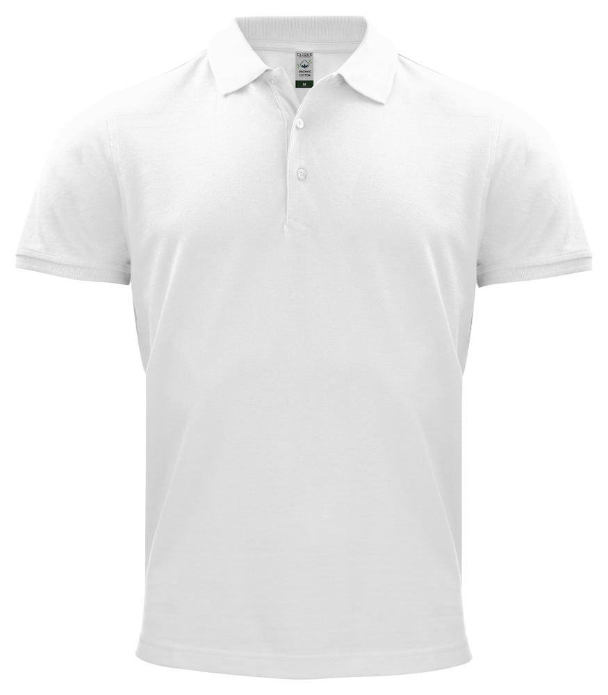 Clique Mens Classic Organic Cotton Polo Shirt. 8 Colours S-3XL - Polo Shirt - Logo Free Clothing