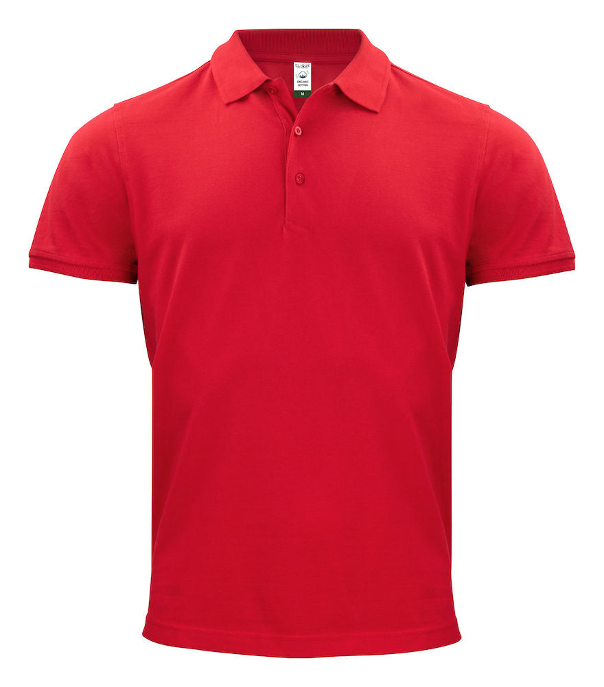 Clique Mens Classic Organic Cotton Polo Shirt. 8 Colours S-3XL - Polo Shirt - Logo Free Clothing