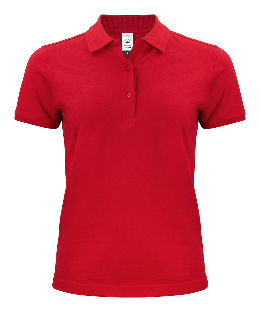 Clique Ladies Classic Organic Cotton Polo Shirt. 8 Colours XS-2XL - Polo Shirt - Logo Free Clothing