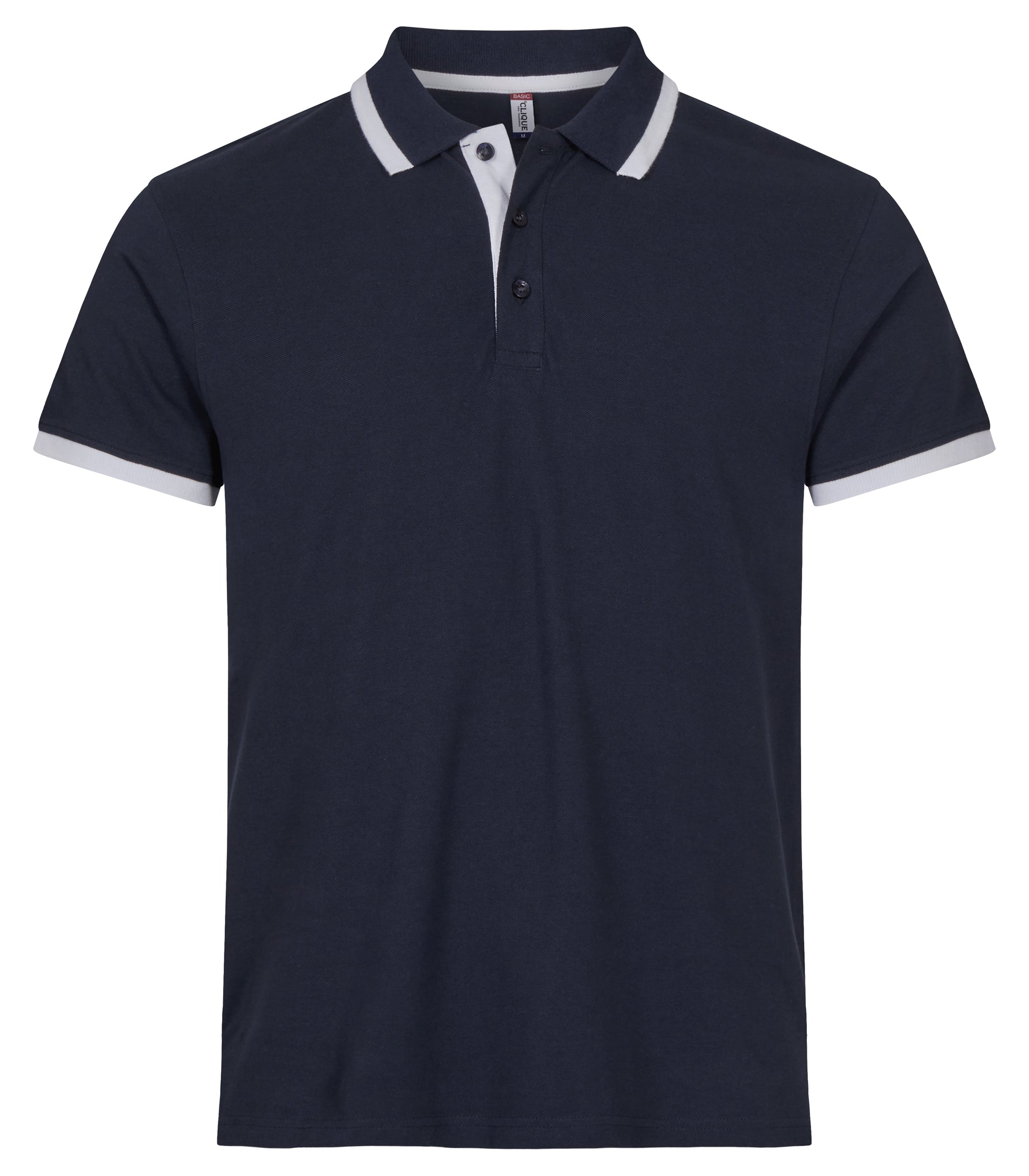 Clique Austin Unisex Polo Shirt | Pique Cotton Polo | Contrast Stripes | 4 Colours | XS-3XL - Polo Shirt - Logo Free Clothing