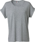 Clique Katy Ladies Loose Fit Tee Shirt. Heavy Cotton Mix. 4 Colours XS-2XL - Tee Shirt - Logo Free Clothing