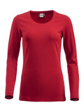 Clique Carolina Long Sleeve Tee. Ladies Stretch T Shirt. 3 Colours, S-2XL - Tee Shirt - Logo Free Clothing
