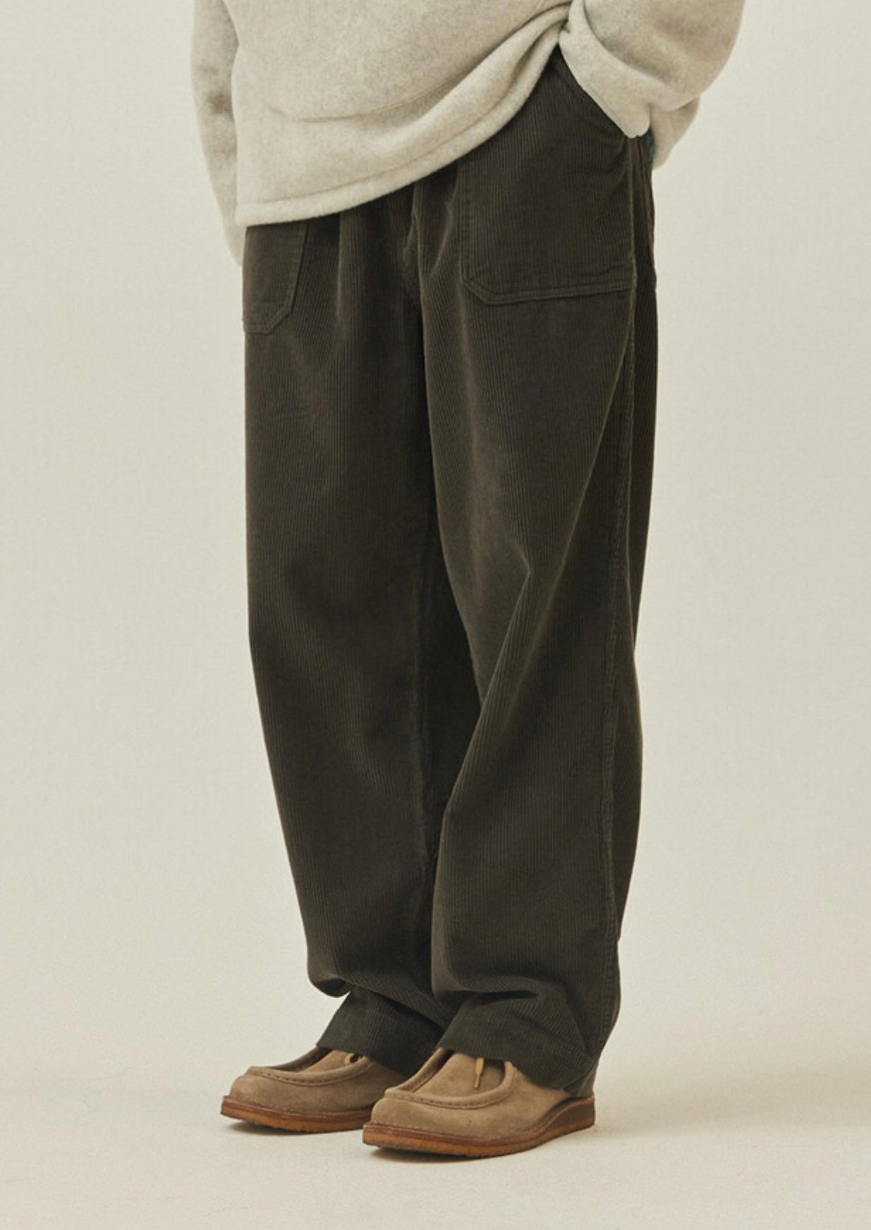 Charcoal Corduroy Pants - Last Chance (Onesize fits most)