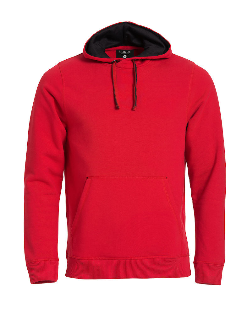Clique Classic Mens Heavyweight Hoodie. Contrast Lined Hood. 8 Colours. XS-5XL - Hoodie - Logo Free Clothing