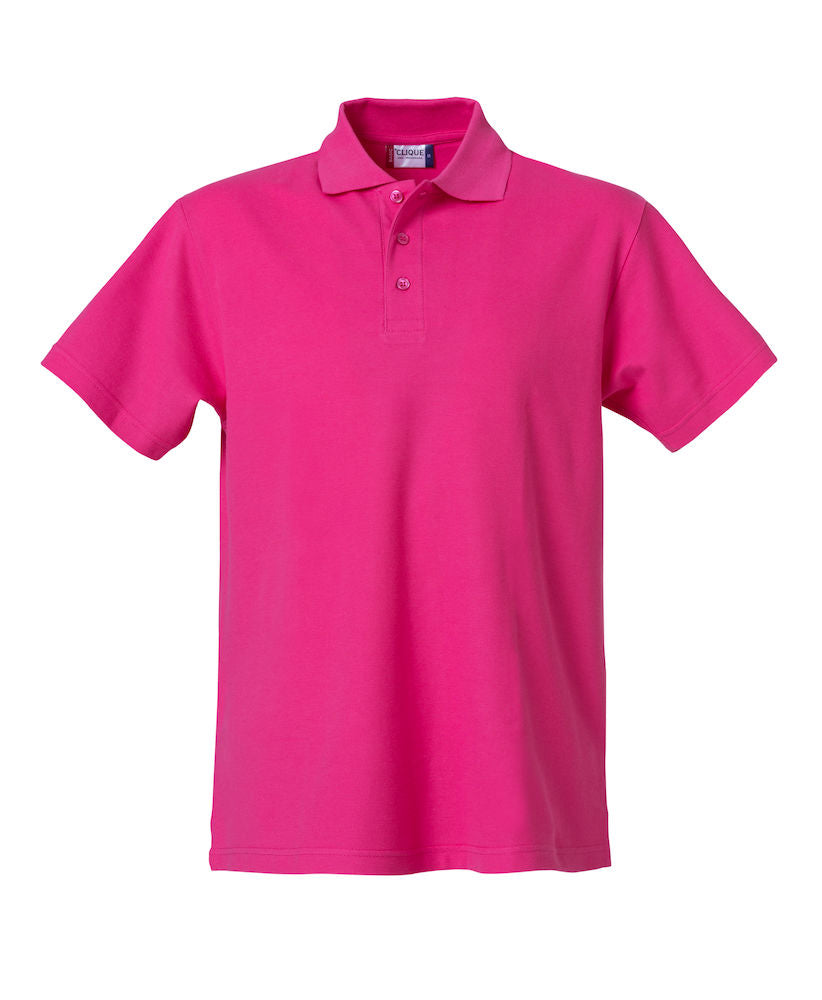 Clique Basic Polo. Mens Cotton Polo shirt. 13 Colours. S-4XL - Polo Shirt - Logo Free Clothing