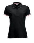Clique Newton Ladies Cotton Polo Shirt. Contrast Colour Collar. 6 Colours. S-XL. - Polo Shirt - Logo Free Clothing