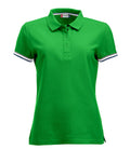 Clique Newton Ladies Cotton Polo Shirt. Contrast Colour Collar. 6 Colours. S-XL. - Polo Shirt - Logo Free Clothing
