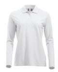 Clique Marion Ladies Long Sleeve Polo Shirt Medium Weight. 11 Colours. XS-2XL. - Polo Shirt - Logo Free Clothing