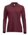 Clique Marion Ladies Long Sleeve Polo Shirt Medium Weight. 11 Colours. XS-2XL. - Polo Shirt - Logo Free Clothing