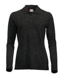 Clique Marion Ladies Long Sleeve Polo Shirt Medium Weight. 11 Colours. XS-2XL. - Polo Shirt - Logo Free Clothing