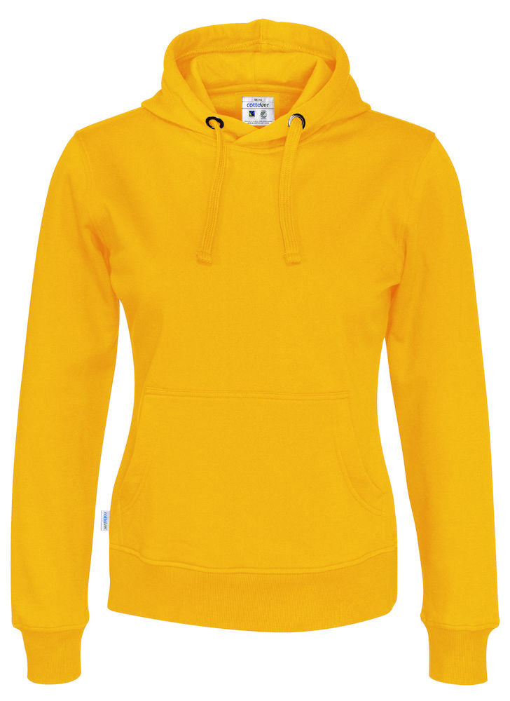 Cottover Ladies Eco Hoodie. Fairtrade Organic Cotton Sweater Hoodie. 14 Colours XS-2XL - Hoodie - Logo Free Clothing
