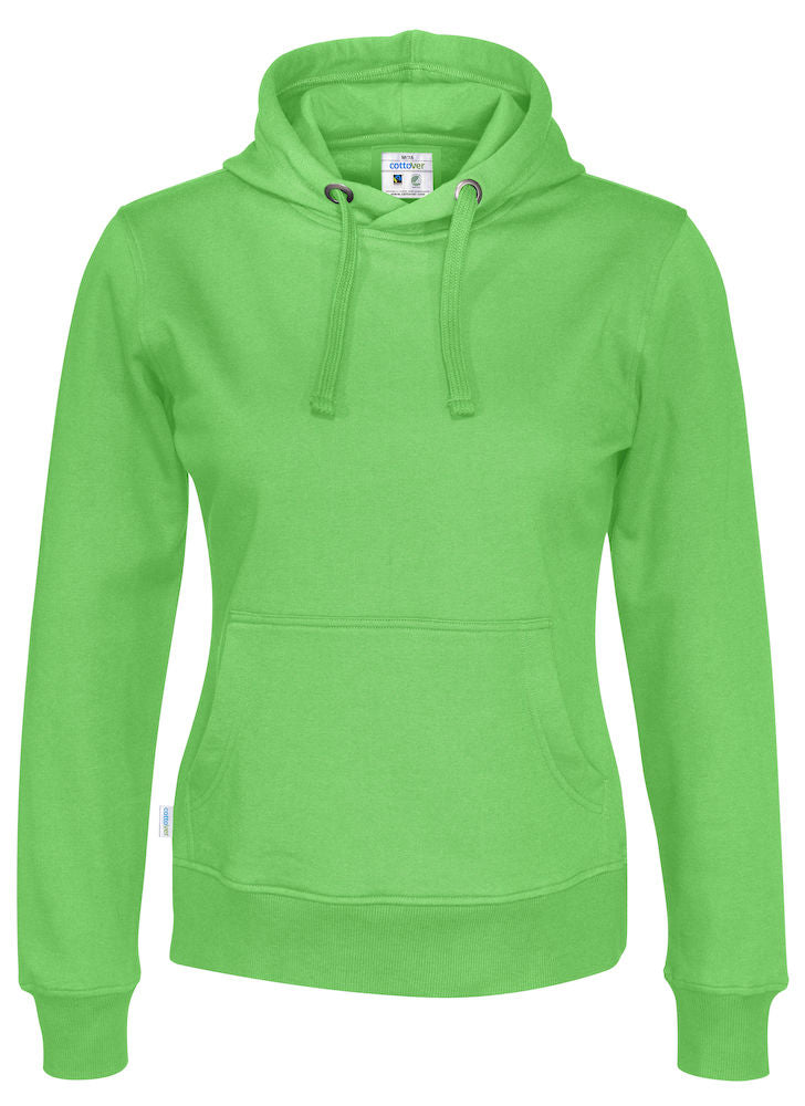 Cottover Ladies Eco Hoodie. Fairtrade Organic Cotton Sweater Hoodie. 14 Colours XS-2XL - Hoodie - Logo Free Clothing