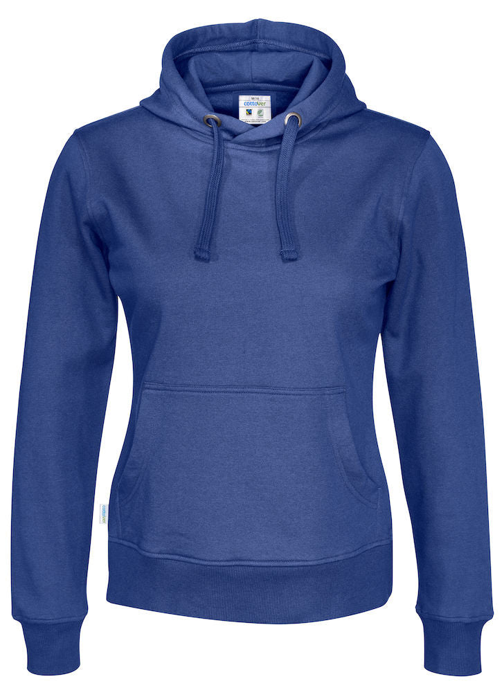 Cottover Ladies Eco Hoodie. Fairtrade Organic Cotton Sweater Hoodie. 14 Colours XS-2XL - Hoodie - Logo Free Clothing