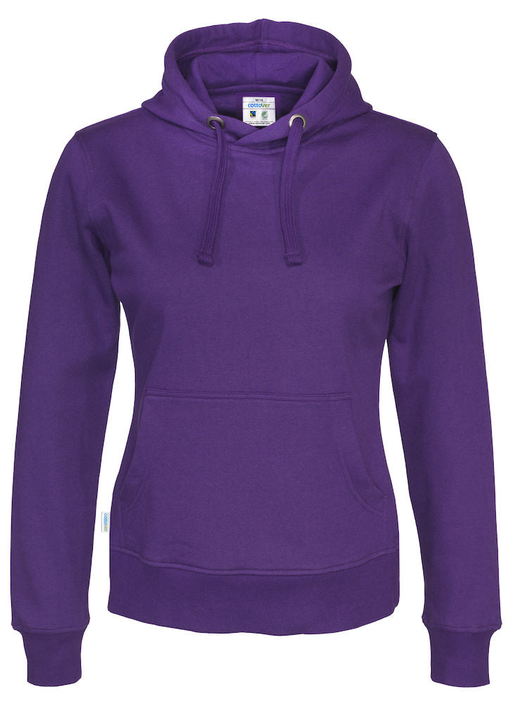Cottover Ladies Eco Hoodie. Fairtrade Organic Cotton Sweater Hoodie. 14 Colours XS-2XL - Hoodie - Logo Free Clothing