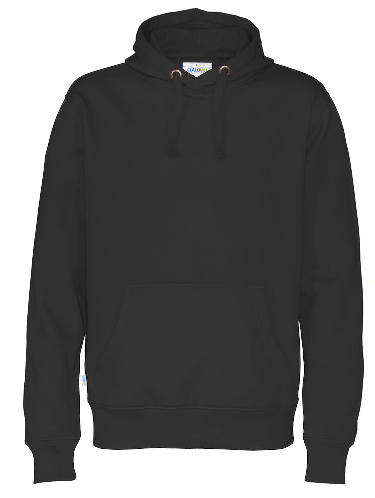 Cottover Mens Eco Hoodie. Fairtrade Organic Cotton Sweater Hoodie. 14 Colours S-4XL - Hoodie - Logo Free Clothing
