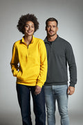 Cottover Half Zip Eco Sweatshirt Unisex. Fairtrade Organic Cotton. 14 Colours. S-4XL - Sweatshirt - Logo Free Clothing