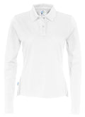 Cottover Ladies Eco Long Sleeve Polo Shirt. Fairtrade Organic Cotton Pique Polo. 14 Colours XS-2XL - Polo Shirt - Logo Free Clothing