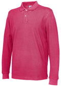 Cottover Mens Eco Long Sleeve Polo Shirt. Fairtrade Organic Cotton Pique Polo. 13 Colours S-4XL - Polo Shirt - Logo Free Clothing
