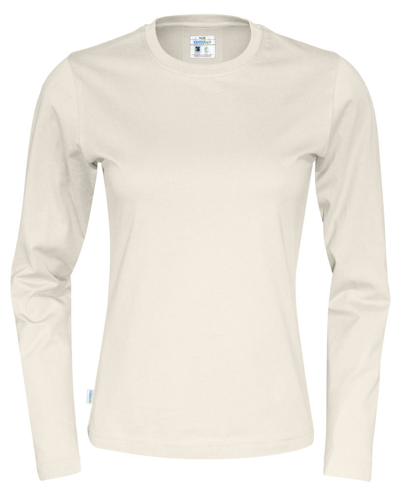 Cottover Ladies Eco Long Sleeve Tee Shirt. Fairtrade Organic Cotton. 12 Colours. XS-2XL - Tee Shirt - Logo Free Clothing