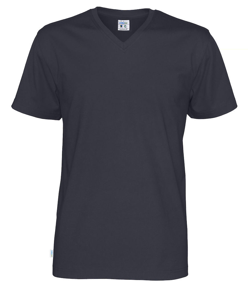 Cottover Mens Organic V Neck Tee Shirt. 100% Organic Cotton. 14 Colours. S-4XL - Tee Shirt - Logo Free Clothing