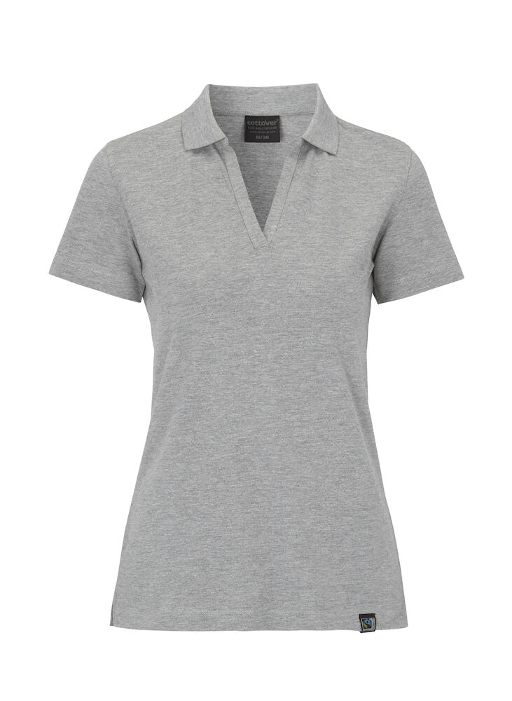 Cottover Organic Cotton Stretch Ladies Polo Shirt | Elastane | GOTS | Fairtrade | 3 Colours | XS-2XL - Polo Shirt - Logo Free Clothing