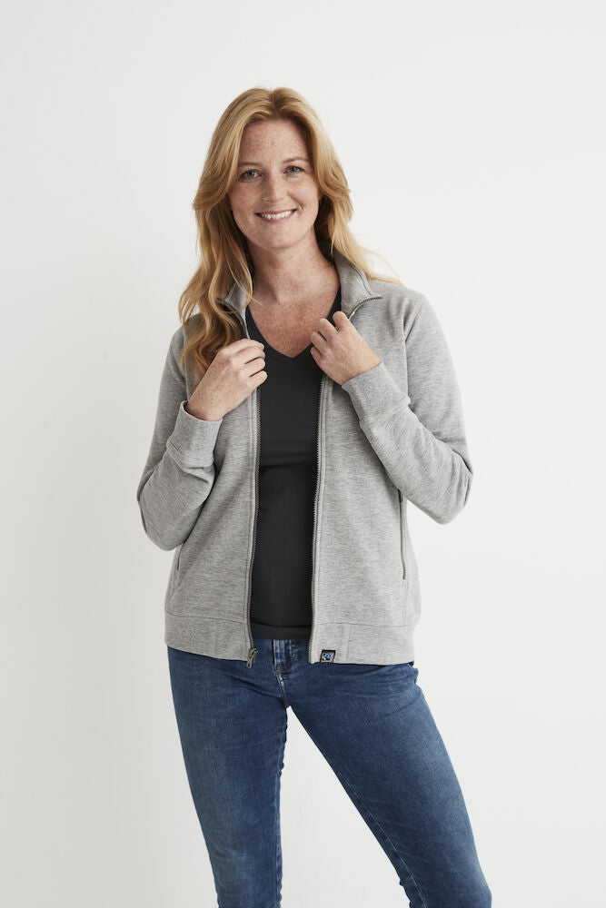 Cottover Ladies Heavyweight Zip-Up Sweatshirt | GOTS | French Terry Organic Cotton | S-2XL - Sweatshirt - Logo Free Clothing
