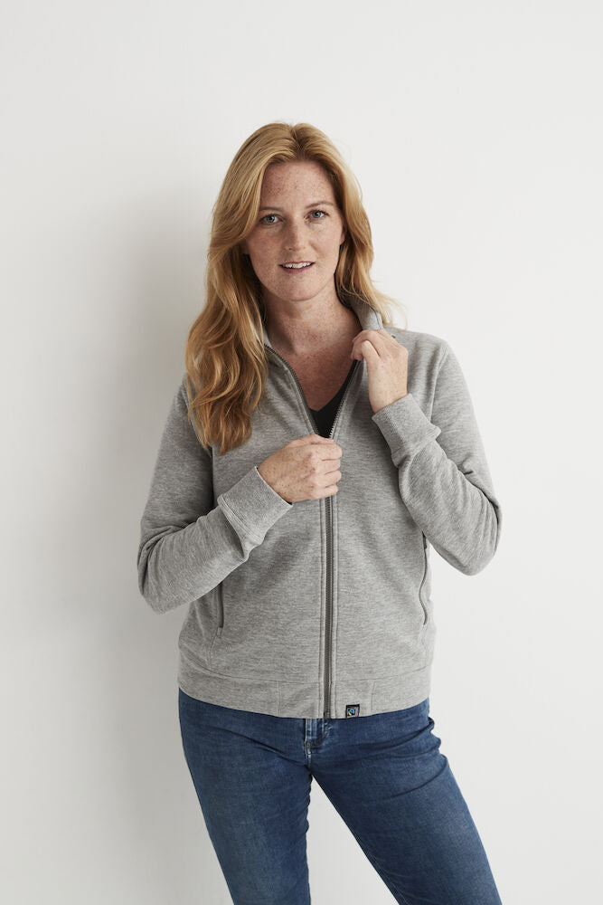 Cottover Ladies Heavyweight Zip-Up Sweatshirt | GOTS | French Terry Organic Cotton | S-2XL - Sweatshirt - Logo Free Clothing