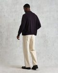 wax london men's Wayfarer - Navy Slub Cotton And Linen Cardigan