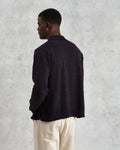 wax london men's Wayfarer - Navy Slub Cotton And Linen Cardigan