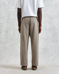 wax london men's Tyne - Natural Chalk Stripe Trousers