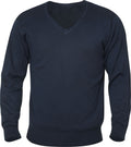 Clique Aston Mens Cotton V-Neck Jumper. Soft Touch. 3 Colours. S-3XL - Knitwear - Logo Free Clothing