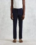 wax london men's Alp - Navy Seersucker Trousers