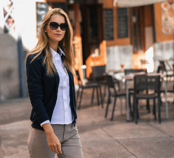James Harvest Melville Ladies Zip Sweatshirt | Organic Cotton Blend | 4 Colours | XS-2XL - Sweatshirt - Logo Free Clothing