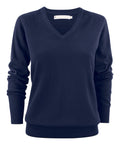 James Harvest Ashland Ladies Cotton Jumper | V-Neck Knitwear | Soft Touch | 5 Colours | XS-2XL - Knitwear - Logo Free Clothing