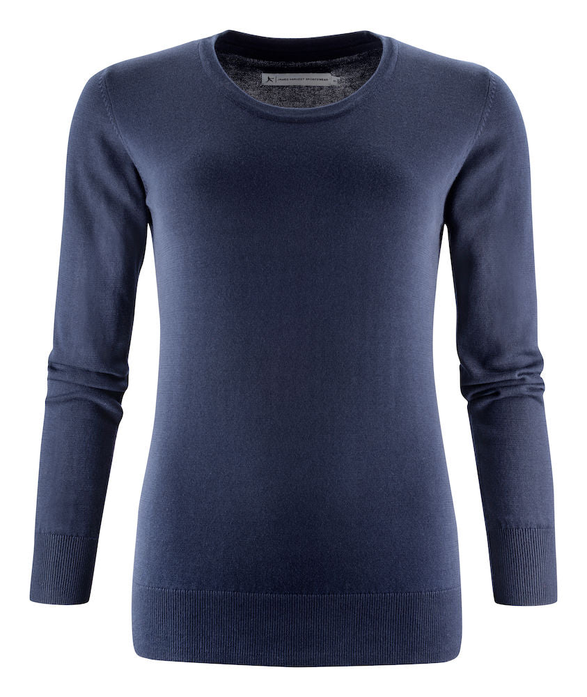 James Harvest Ashland Ladies Cotton Jumper | U-Neck Knitwear | Soft Touch | 3 Colours | XS-2XL - Knitwear - Logo Free Clothing