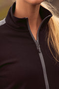 James Harvest- Ladies Prime Eco Zipped Sweatshirt. XS-2XL. 50/50 Organic Cotton/Recycled Polyester - Sweatshirt - Logo Free Clothing