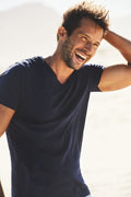 James Harvest Mens Heavy V Neck T Shirt. Cotton, 8 Colours S-5XL - Tee Shirt - Logo Free Clothing
