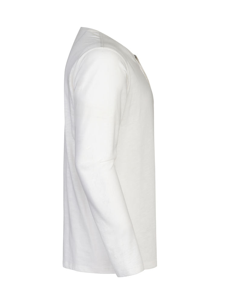James Harvest Stoneton- Mens Organic Cotton Henley Top. Black or White. S-3XL - Tee Shirt - Logo Free Clothing